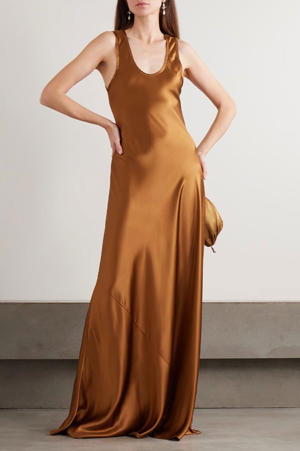 Margot Silk-Satin Maxi Dress from HEIRLOME