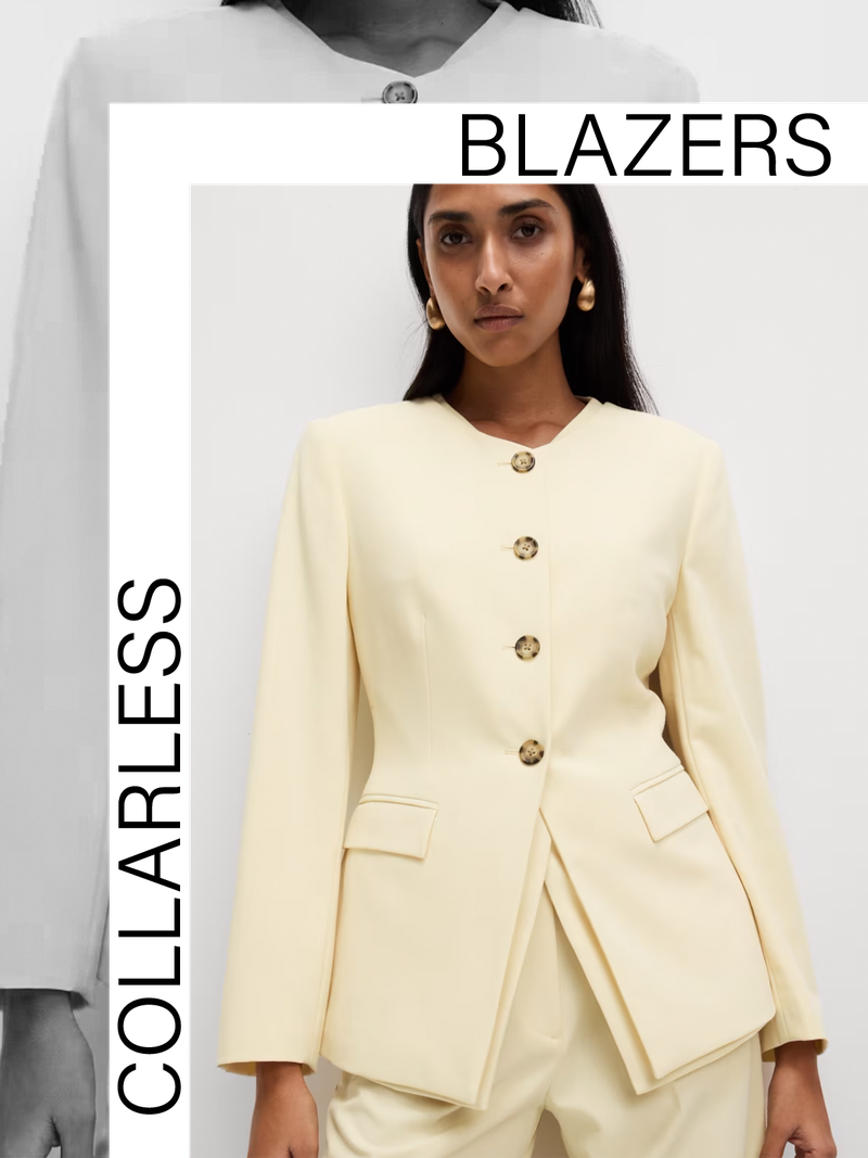Tailored Collarless Blazer from Marks & Spencer