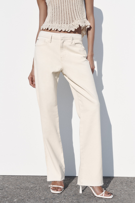Z1975 High Rise Straight Fit Jeans With Vents from Zara