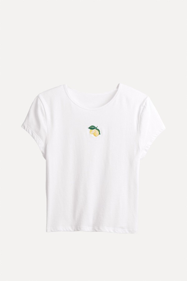 Lemon Cropped Graphic T-Shirt from GAP