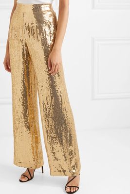 Racquel Sequined Tulle Wide-Leg Pants from Alice+Olivia