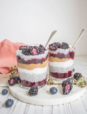 Peanut Butter & Jelly Chia Pudding