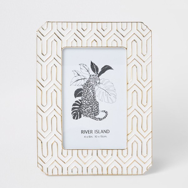 White Geometric Frame