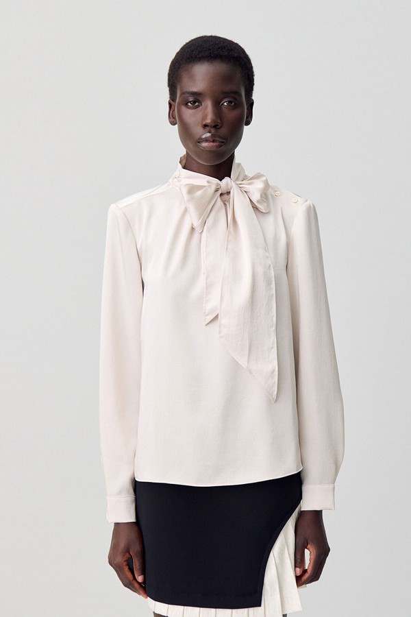Cotton Pussy-Bow Blouse from Claudie Pierlot