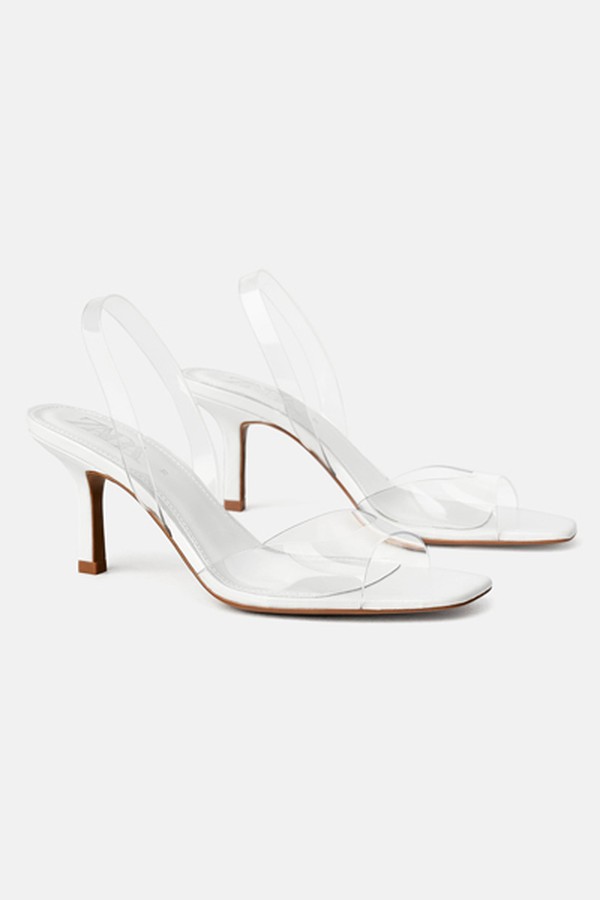 Vinyl High-Heel Sandals