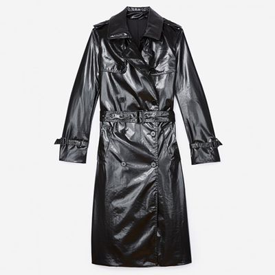 Black Vinyl Trench Coat from The Kooples