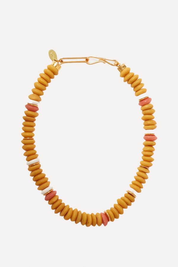 Laguna Gold-Tone Beaded Necklace from Lizzie Fortunato