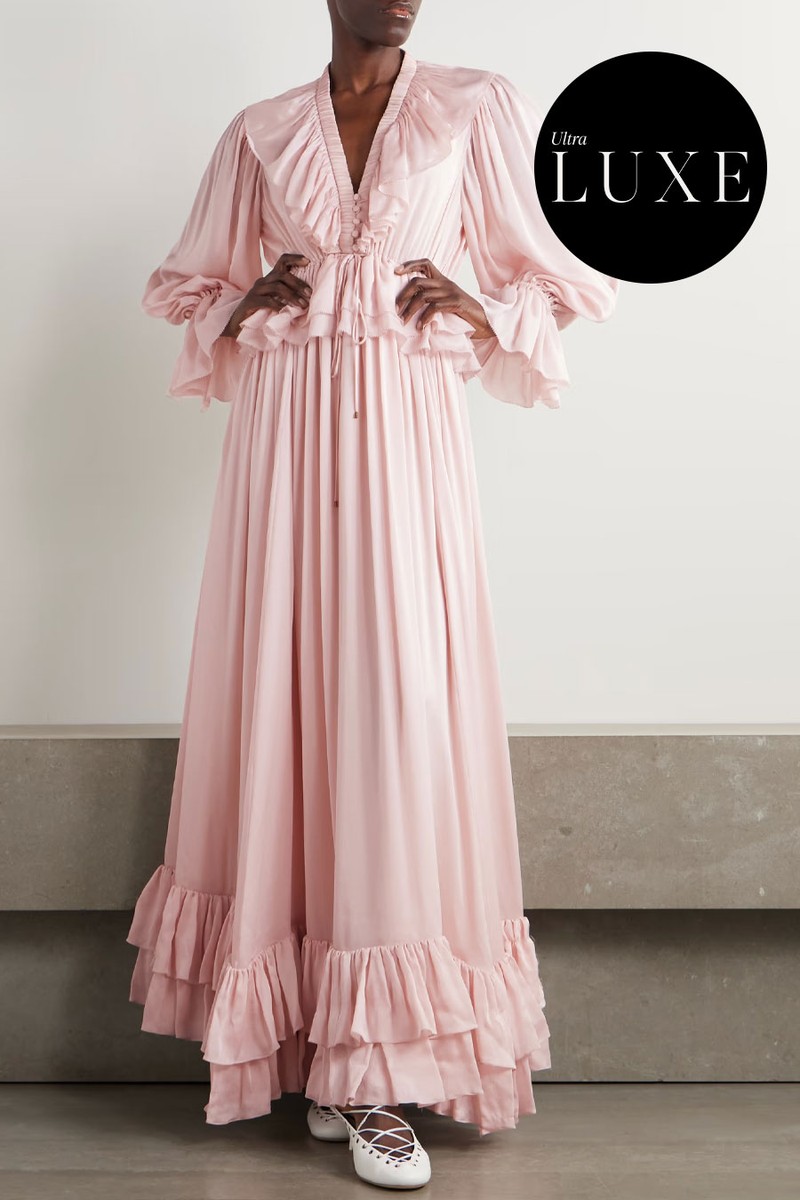 Ruffled Silk-Chiffon Gown from Chloé