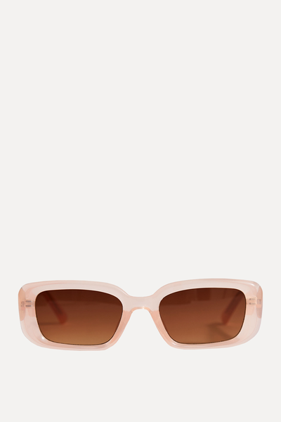 Bold Rectangular-Frame Sunglasses