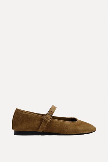 Split Suede Ballerinas