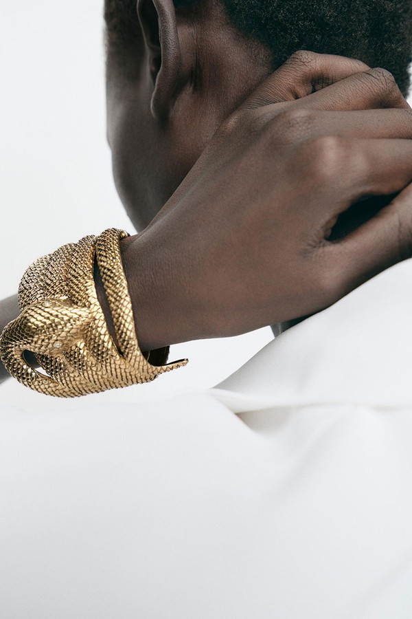 Snakeskin Print Cuff Bracelet