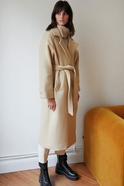 Beige Wool Everyday Coat