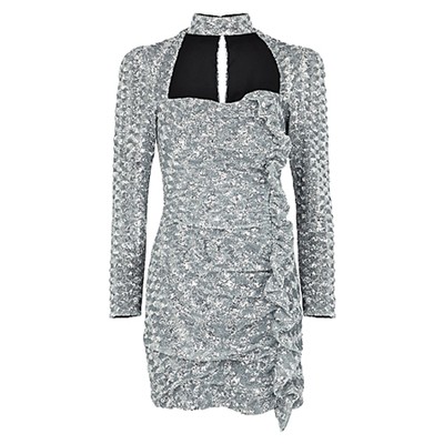 Silver Sequin Mini Dress from Giuseppe Di Morabito