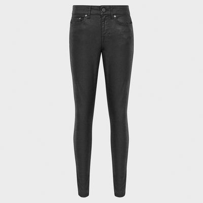Lux Snake-Print Coated Skinny Jeans from Reiss