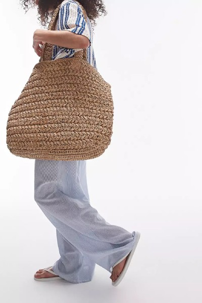 Tana Oversized Woven Straw Tote Bag from Topshop