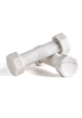 White Marble Gym Dumbbell from And Jacob