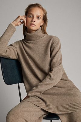 Wool and Cashmere Tunic Style Sweater from Massimo Dutti 