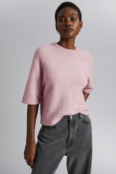Boxy Alpaca Knit T-Shirt from & Other Stories