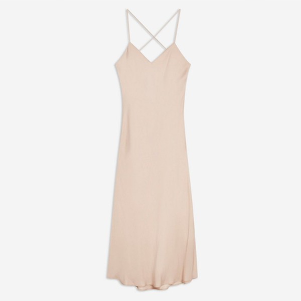 Cowl Back Satin Slip Dress from Topshop
