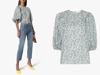 Liberty Chive Floral Print Top from Les Reveries