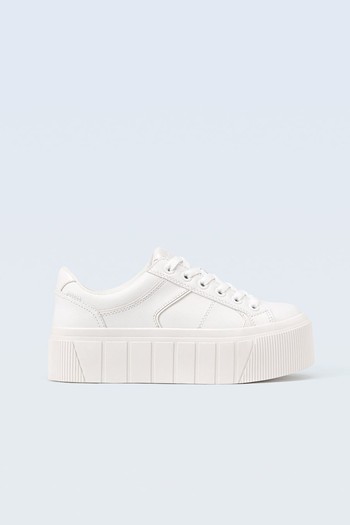 White Platform Trainers