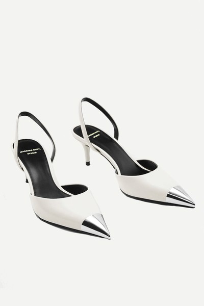 High Heel Leather Shoes With Metal Steel Cap from Massimo Dutti