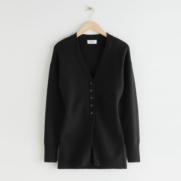 Long Sculptural Knit Cardigan from & Other Stories
