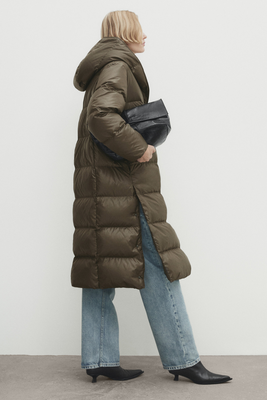 Long Hooded Jacket With Down & Feather Padding from Massimo Dutti