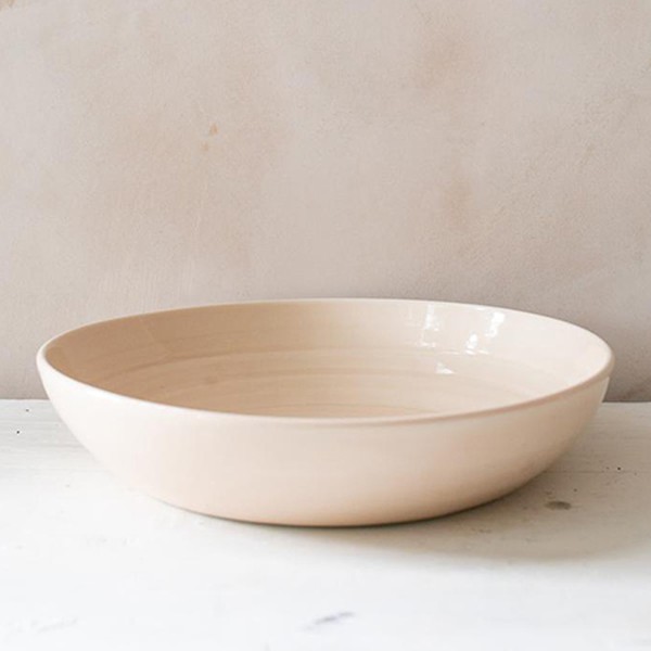Large Serving Bowl in Raw Plaster from Barton Croft