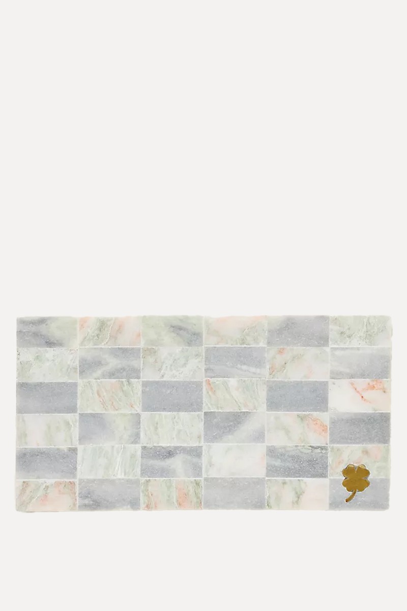 Carly Marble Checkered Trinket