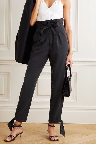 + NET SUSTAIN Avalon Tie-Detailed Tencel Tapered Pants from Reformation