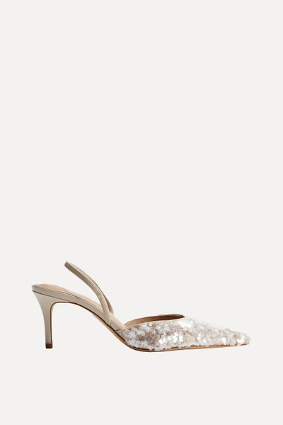 Sequined Slingback Court Shoes from H&M