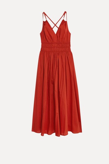 Pure Cotton V-Neck Midaxi Beach Dress from M&S