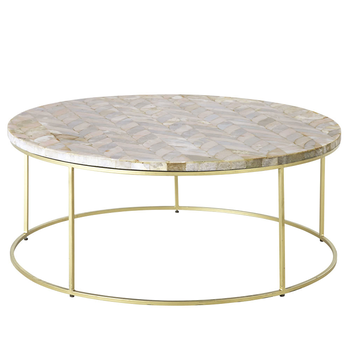 Preciosa Stone Coffee Table with Chevron Print from Maison Du Monde