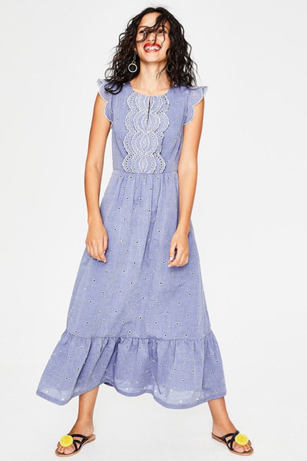 Broderie Scallop Dress