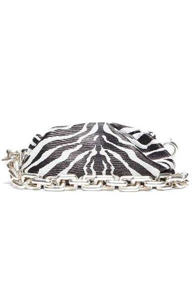 The Pouch Zebra-Print Leather Shoulder Bag from Bottega Veneta