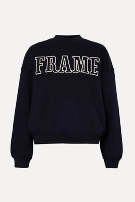 Fleece Logo-Embroidered Sweatshirt from FRAME