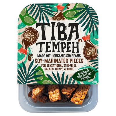 Organic Soy Marinated Pieces from Tiba Tempeh 