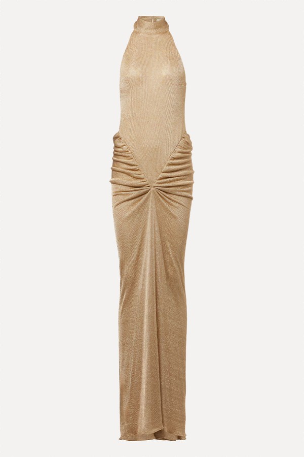 Cass Ruched Halterneck Lamé Gown from The New Arrivals Ilkyaz Ozel