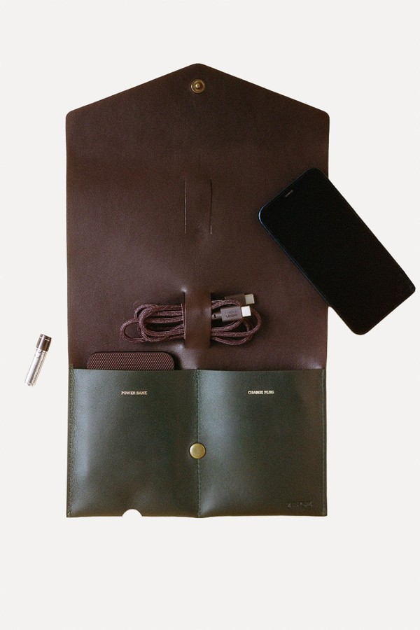 Leather Cable Organiser Wallet from Zara Home