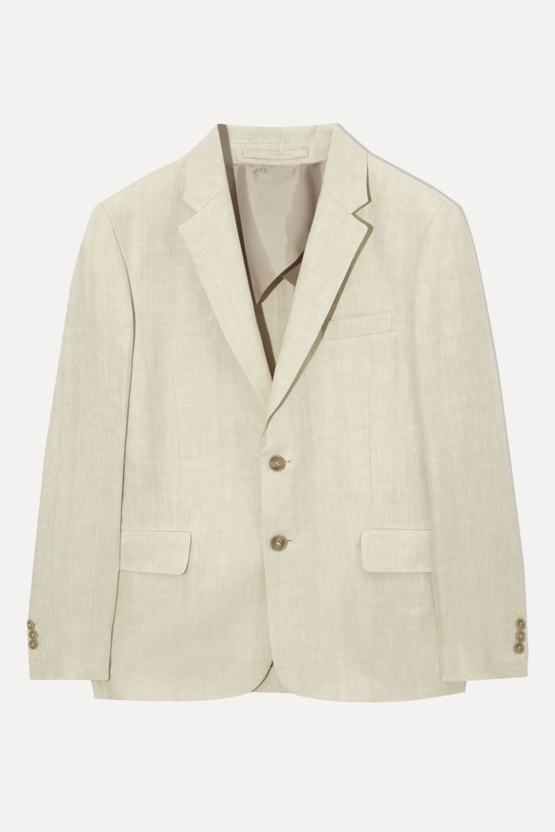 Regular-Fit Single-Breasted Linen Blazer from COS