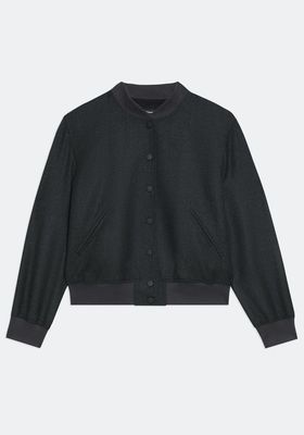Varsity Jacket in Sleek Flannel