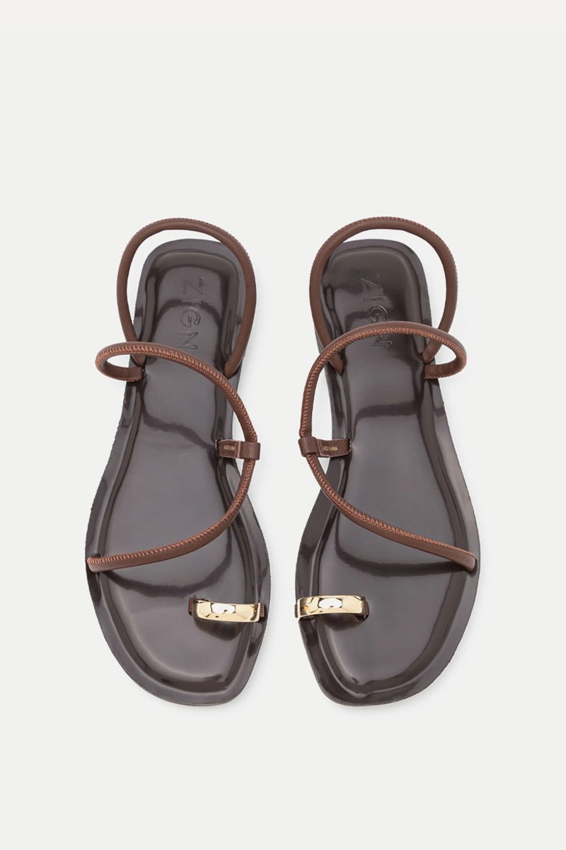 Leather T-Bar Sandals from Zign