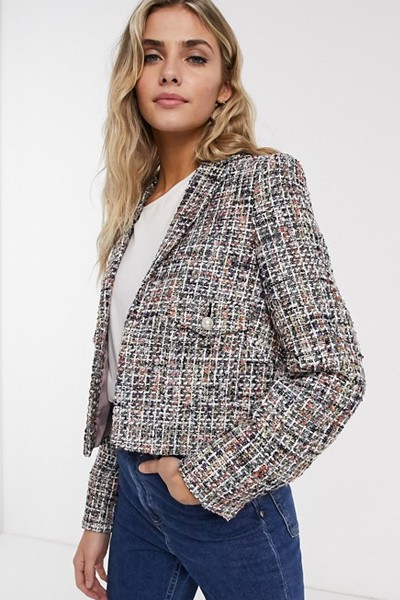 Boucle Blazer Co-Ord In Multi from Miss Selfridge