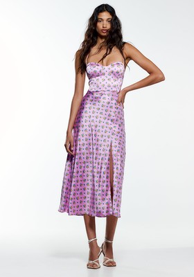 Printed Satin Dress from Zara
