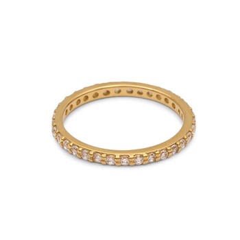 Eternity Ring Yellow Gold With White Pave