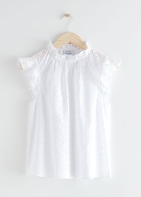 Frilled Broderie Anglaise Blouse from &Other Stories