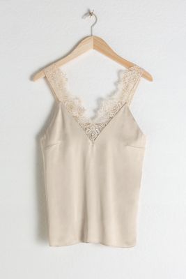 Satin Lace Slip Tank Top from & Other Stories