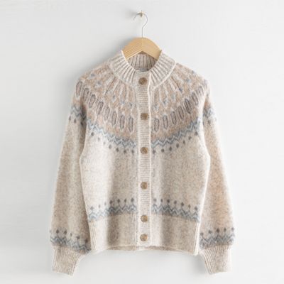 Fairisle Knit Wool Blend Cardigan from & Other Stories