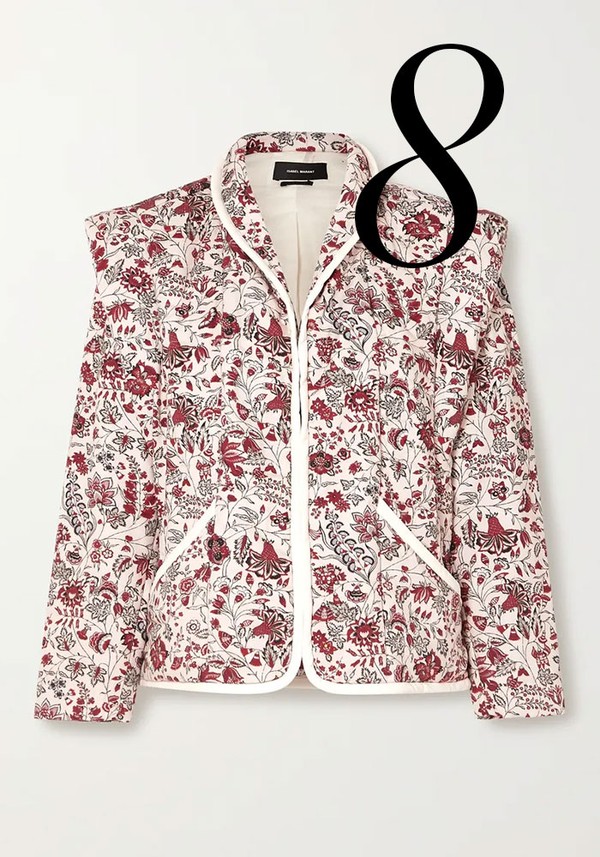 Anissaya Convertible Quilted Floral-Print Cotton Jacket from Isabel Marant